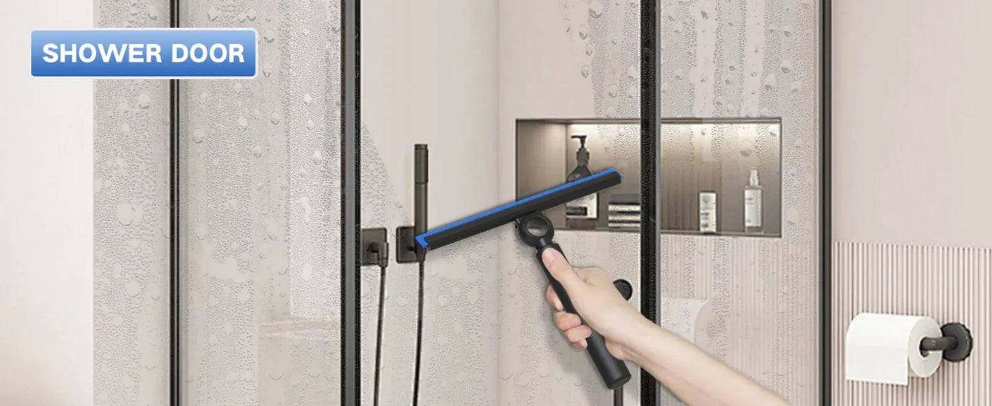 EHOMGUI Shower Squeegee for Glass Door Wiper Scraper Cleaner with Telescopic Handle Bathroom Mirror Wiper Scraper Glass Cleaning