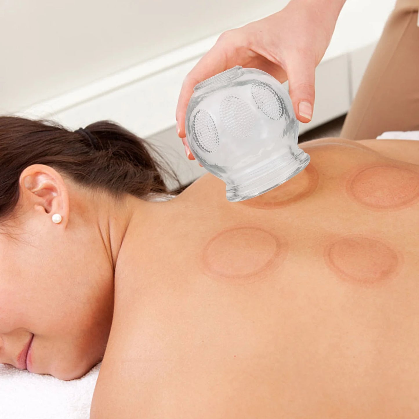 6Pcs Gua Sha Therapy Cans Body Set Chinese Set Glass Fire Can Hand Tools Appliance Cupping Cup Massager Scraping Cupping Cups