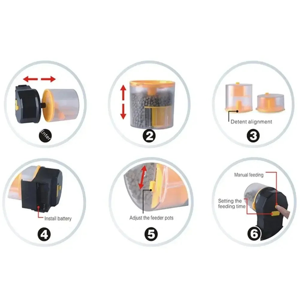 Fish Tank Automatic Feeder Intelligent Timing Automatic Feeder Aquarium Automatic Feeder Large Capacity Fish Feeder  fish feeder