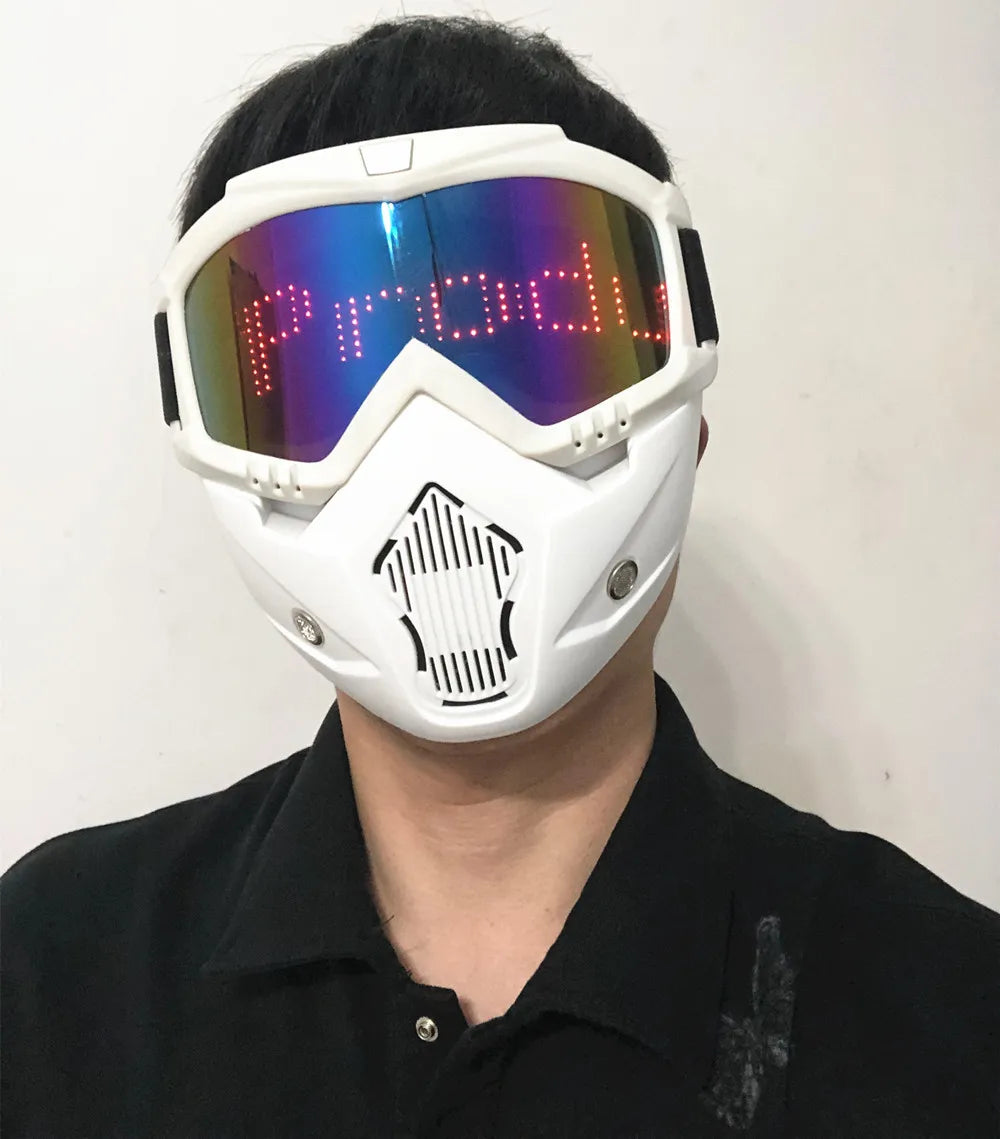 Halloween Bunny Girl Colplay Bluetooth APP Light Up Purge Mask Halloween Masquerade Party LED Face Masks for Kids Men Women