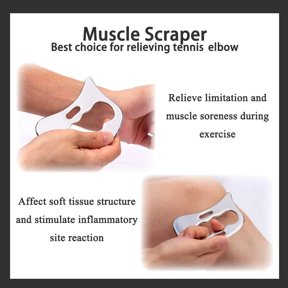 1/4/5/7pcs Stainless Steel Gua Sha Scraping Massage Tool Set IASTM Tools Great Soft Tissue Mobilization Tool