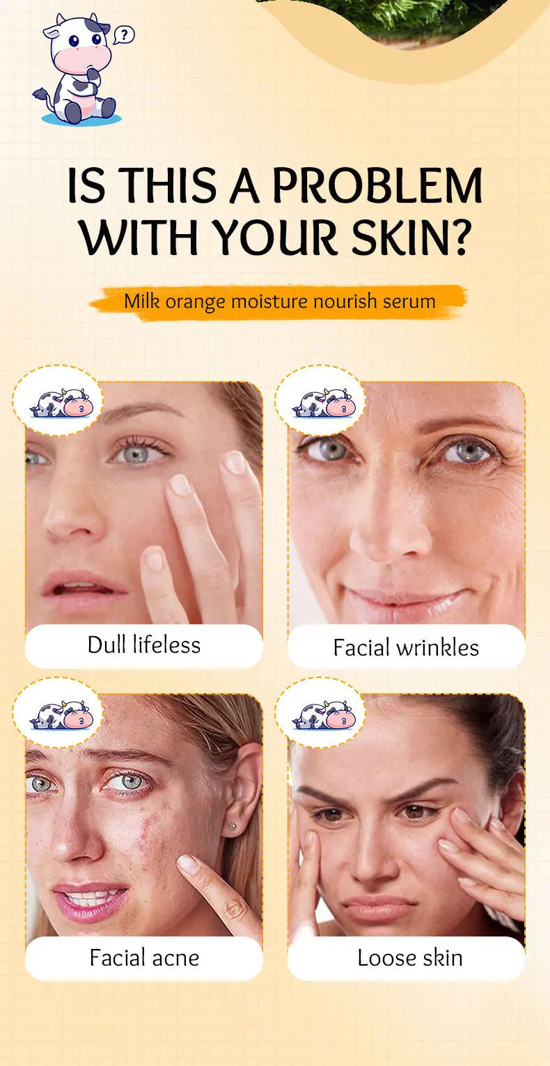 SADOER Milk Fruits Facial Serum for Face skincare Moisturizing Firming Hydrating Facial Essence Beauty Face Skin Care Products