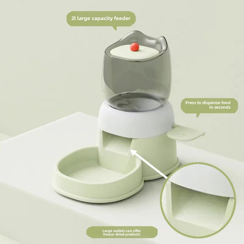 Automatic Smart Pet Feeder，Foot Pedal Operation - Free Automatic Dispenser for Cats and Dogs，Foot activated feeding system for k