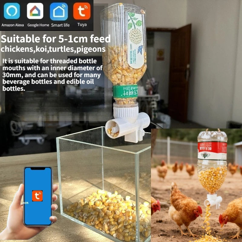 Fish tank feeder Mobile phone remote control Intelligent timing feeder Ornamental fish Turtle food Aquarium automatic feeder