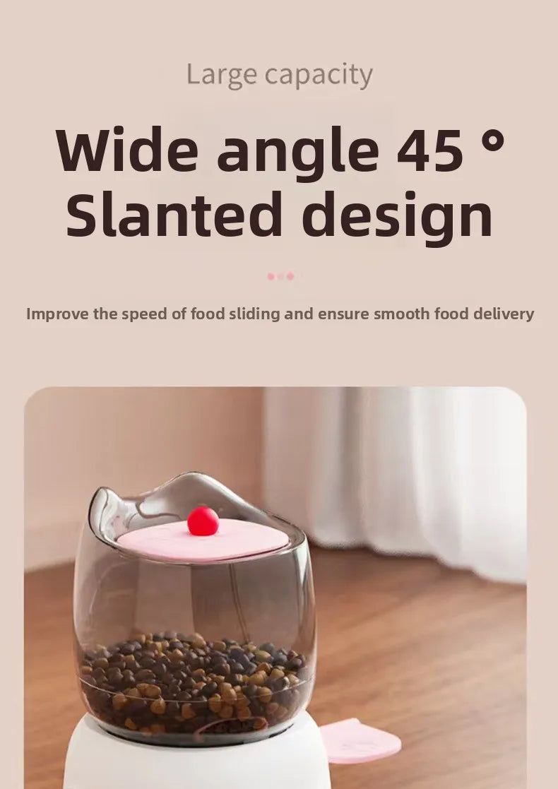 Automatic Smart Pet Feeder，Foot Pedal Operation - Free Automatic Dispenser for Cats and Dogs，Foot activated feeding system for k