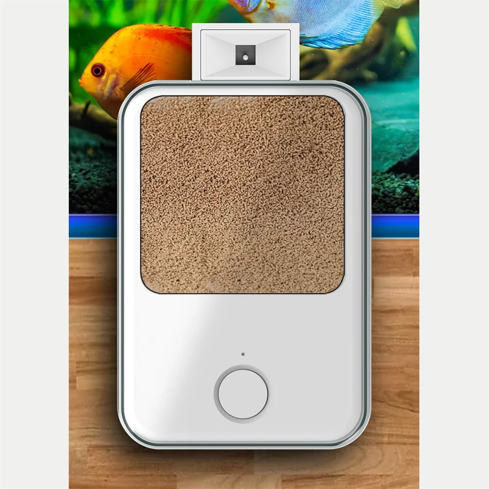 Smart APP fully automatic aquarium fish tank feeder timer wireless mobile phone remote control fish food machine