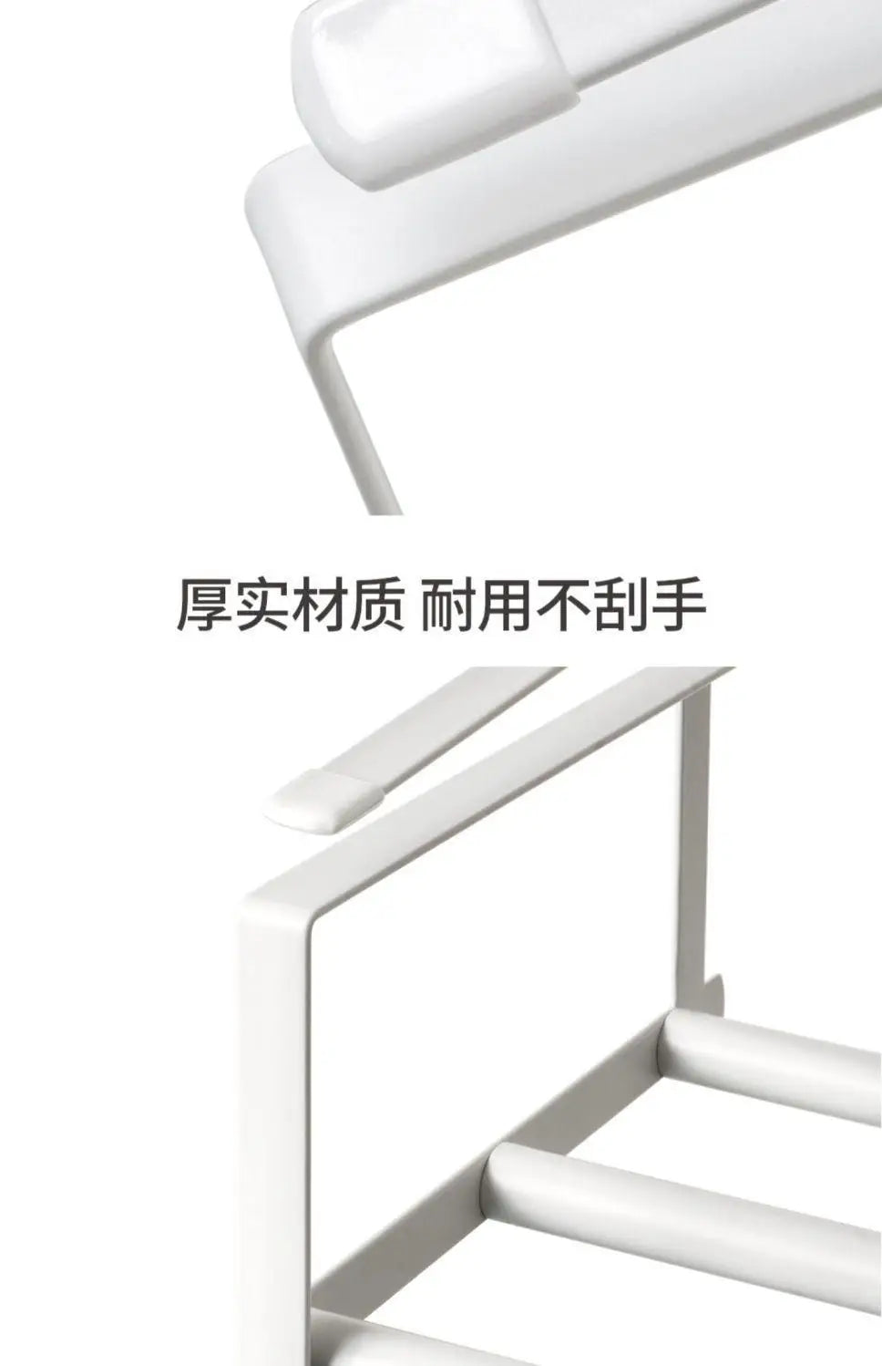 Space - Saving Adjustable Layered Shoe Rack Under - Shelf Holder with Hanging Basket for Home Cabinets