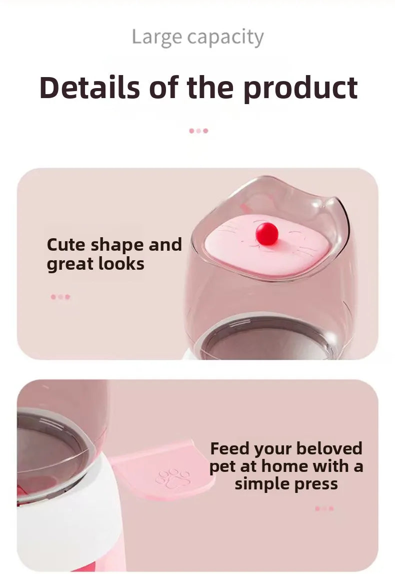 Automatic Smart Pet Feeder，Foot Pedal Operation - Free Automatic Dispenser for Cats and Dogs，Foot activated feeding system for k