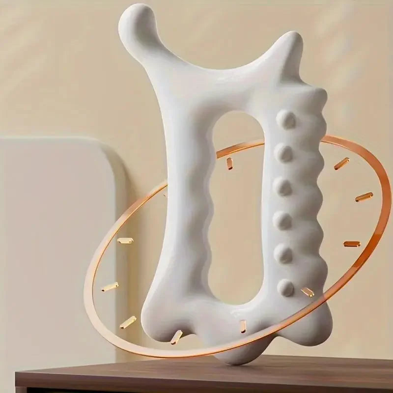 Non Ceramic Ergonomic Versatile Handheld Gua Sha Board for Face & Body Gua Sha Massage Tool, Relaxation and Beauty Massager