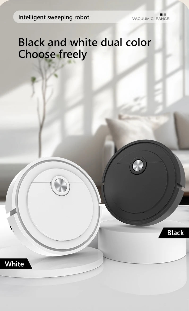 New Smart Sweeping Robot 3-in-1 Smart Cleaner Household Rechargeable Fully Automatic Vacuum Cleaner 6000Pa Suction Pet Hair