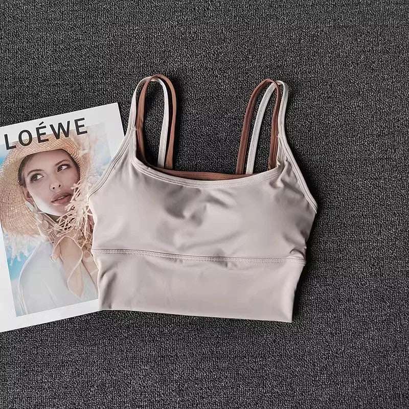 Women Breathable Sports Bra Shockproof Fitness Tops Push Up Gym Crop Top Brassiere Sport Bras Gym Workout Top Seamless Yoga Bra