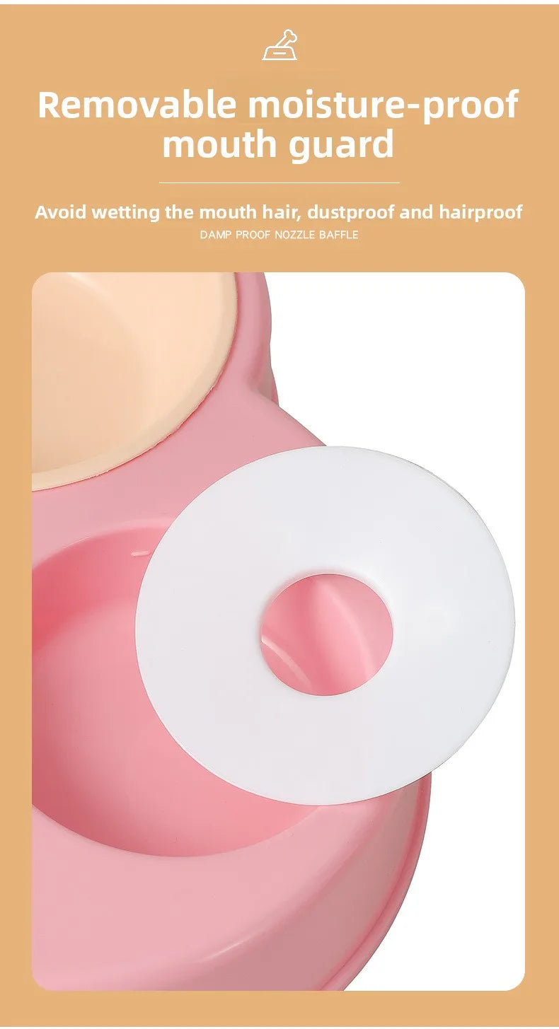 Pet feeding bowl cloud-shaped three bowls of food, snacks, water integrated feeder