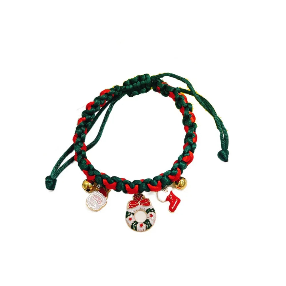 Pet Accessories Creative Christmas Pet Collar Exquisite Adjustable Pet Necklace Fashion Soft Cat Neck Strap Party