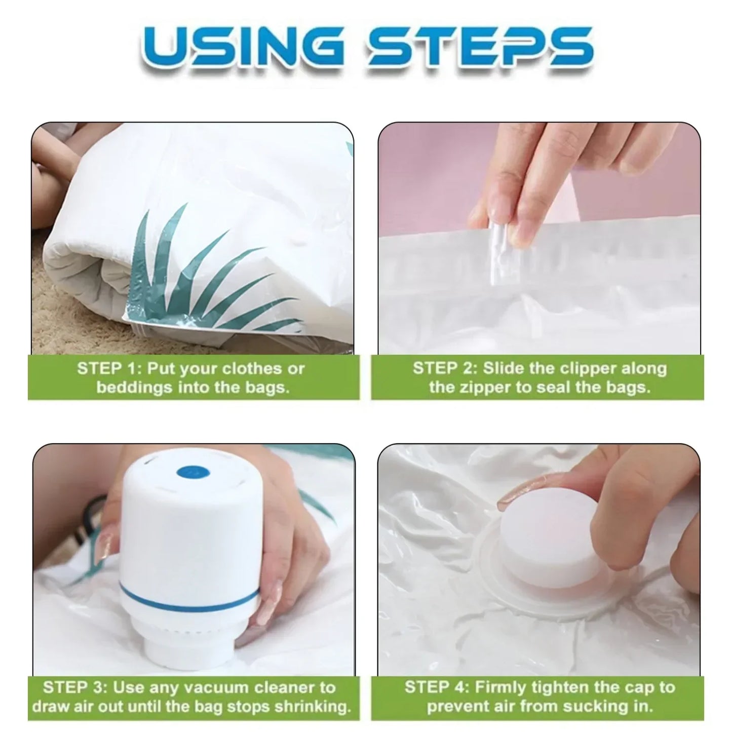 Space saver vacuum storage bags with Hand Pump for Travel Organizer Bags for Comforters, Blankets, Bedding,Packing Bags