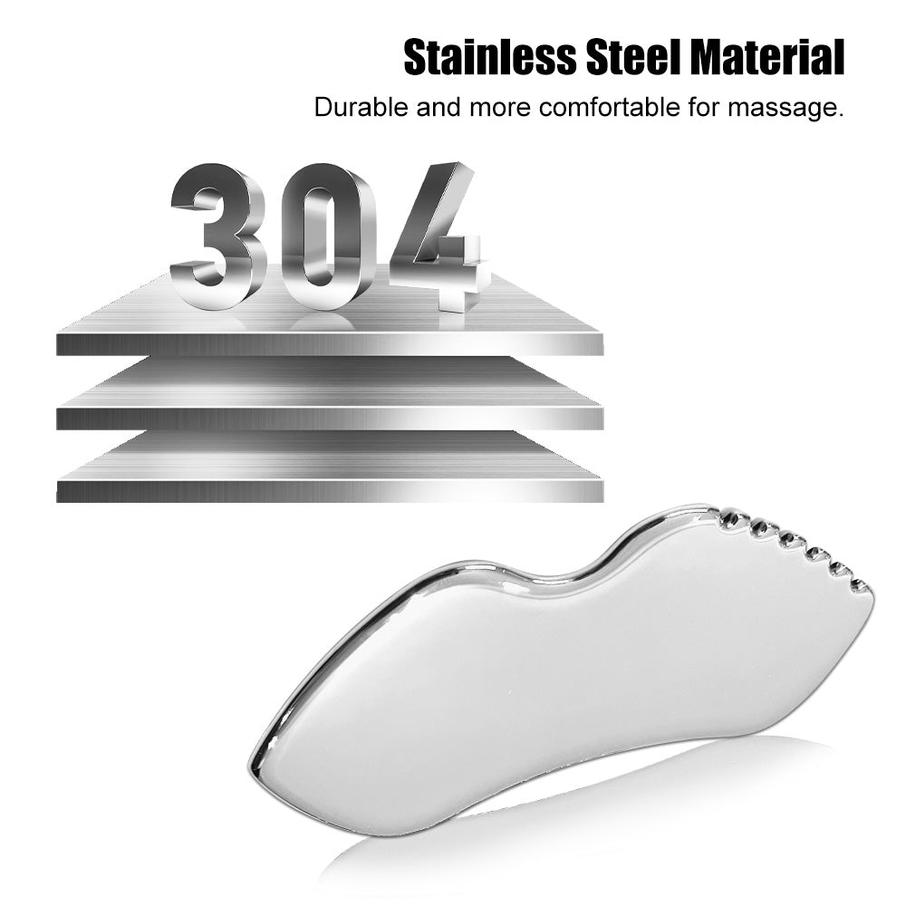 Gua Sha Board Guasha Massage for Face Stainless Steel Body Massager Facial Scraping Plate SPA  Guasha Scraper for Neck Back