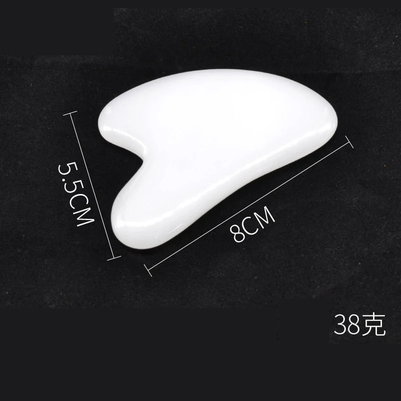 Natural White Jade Gua Sha Board Jade Stone Scraping Massager Gouache Scraper Facial Lift SPA Acupuncture Skin Care Tools