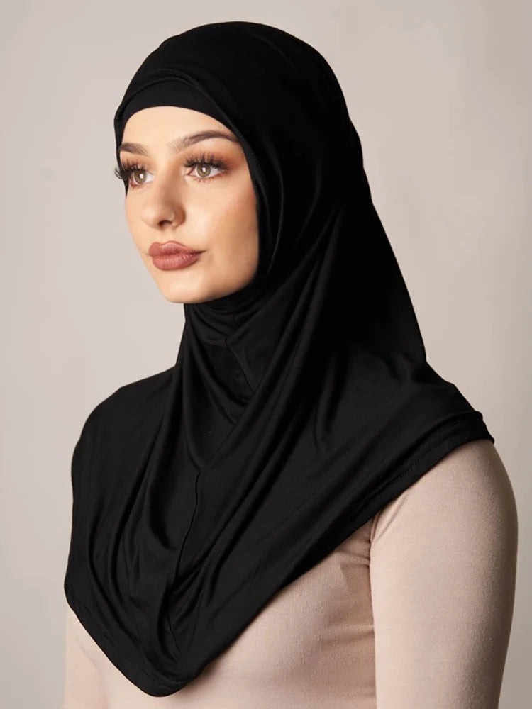 Islamic Modal Black Hijab Abaya Hijabs For Woman Abayas Jersey Hijab Scarf Muslim Dress Women Turbans Turban Instant Head Wrap
