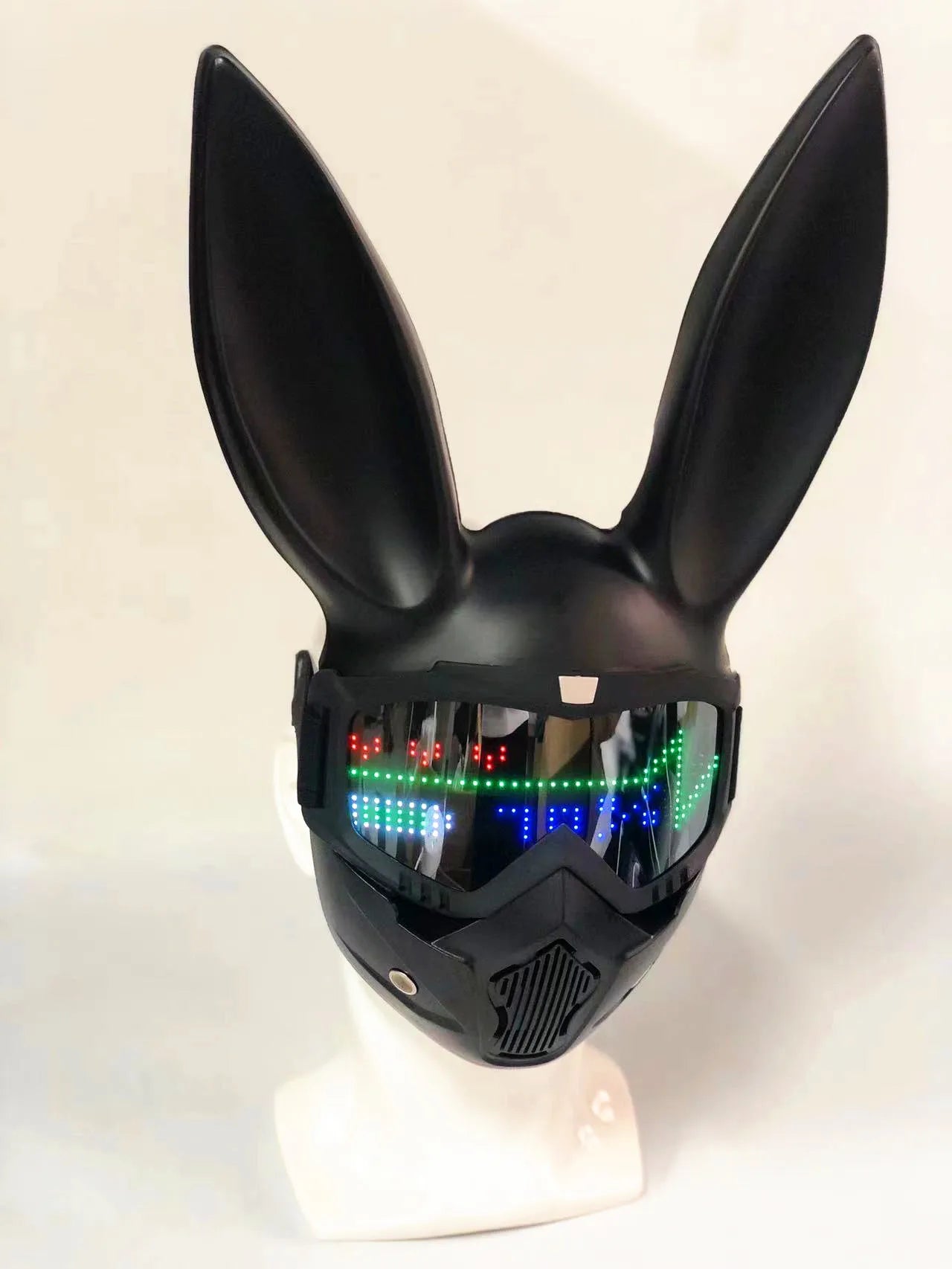 Halloween Bunny Girl Colplay Bluetooth APP Light Up Purge Mask Halloween Masquerade Party LED Face Masks for Kids Men Women