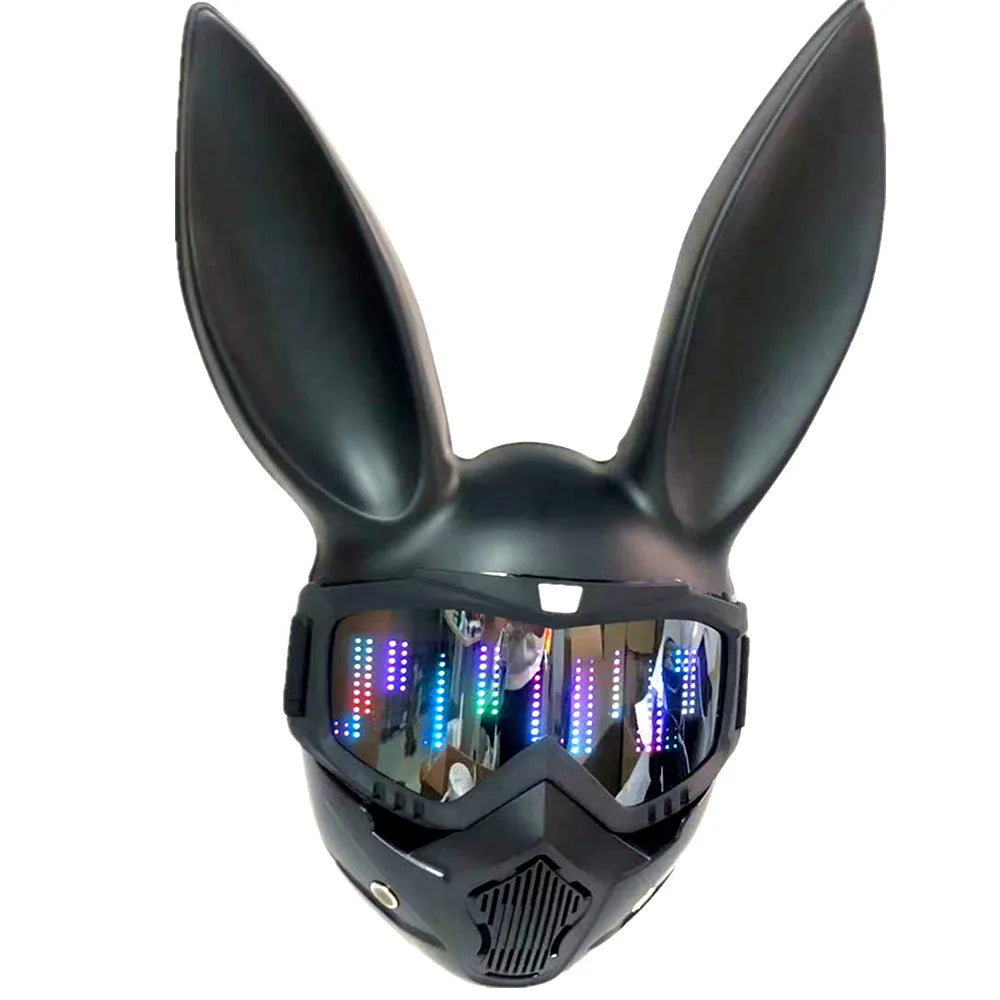 Halloween Bunny Girl Colplay Bluetooth APP Light Up Purge Mask Halloween Masquerade Party LED Face Masks for Kids Men Women
