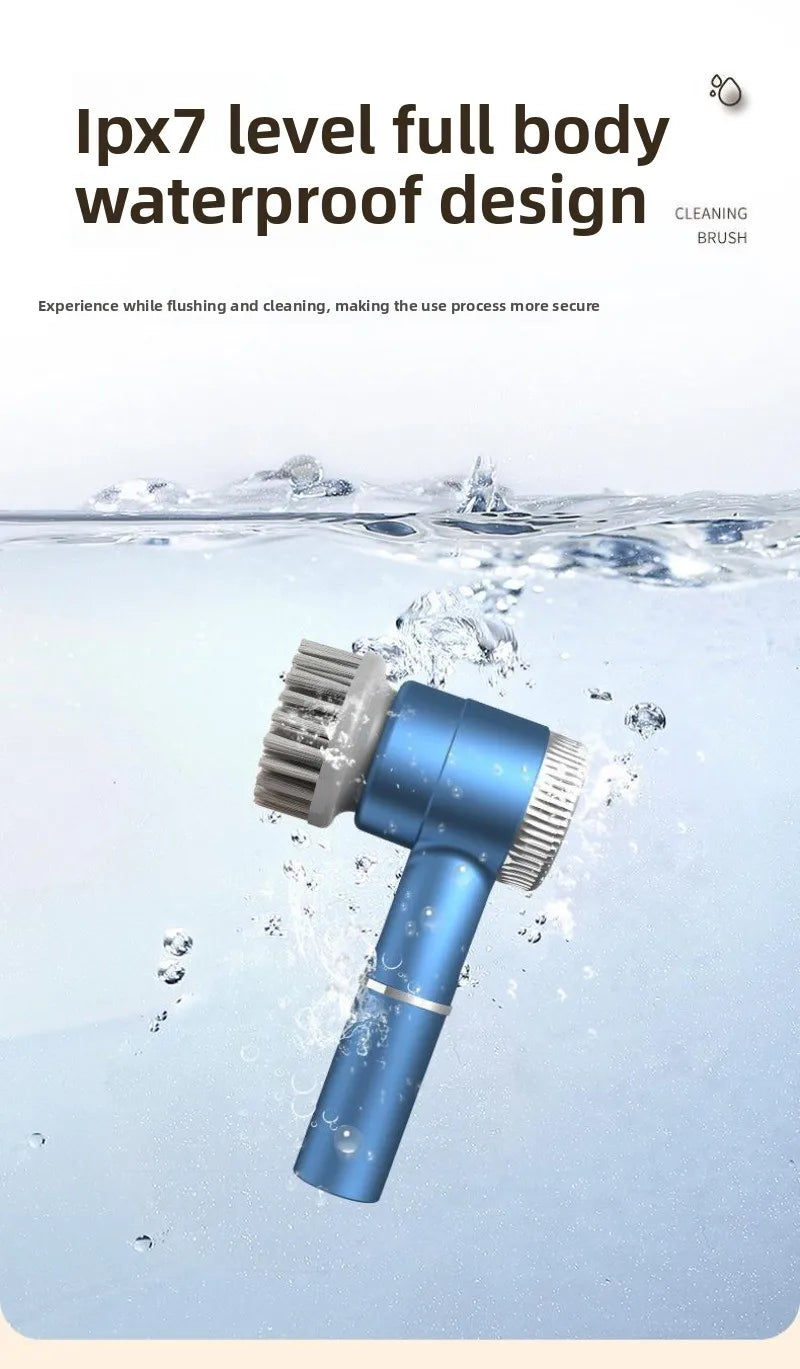 Multifunctional Electric Cleaning Brush Wireless Household Washing Pot Dishwashing Shoe Artifact Bathroom Electric CleaningBrush