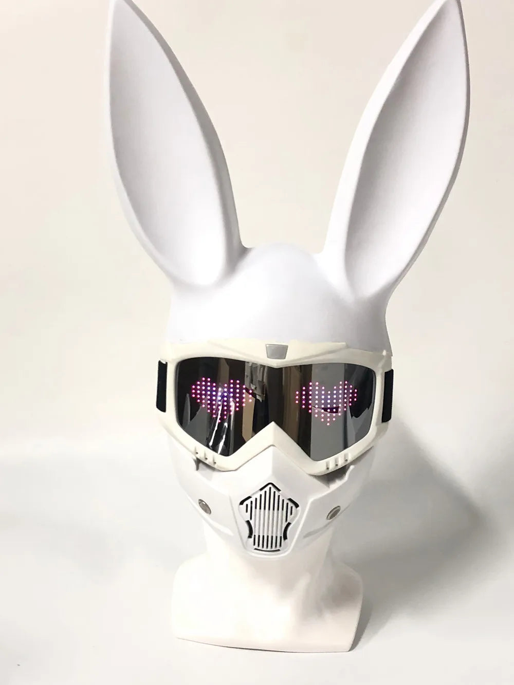 Halloween Bunny Girl Colplay Bluetooth APP Light Up Purge Mask Halloween Masquerade Party LED Face Masks for Kids Men Women