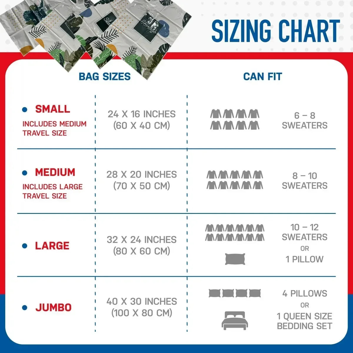 Space saver vacuum storage bags with Hand Pump for Travel Organizer Bags for Comforters, Blankets, Bedding,Packing Bags