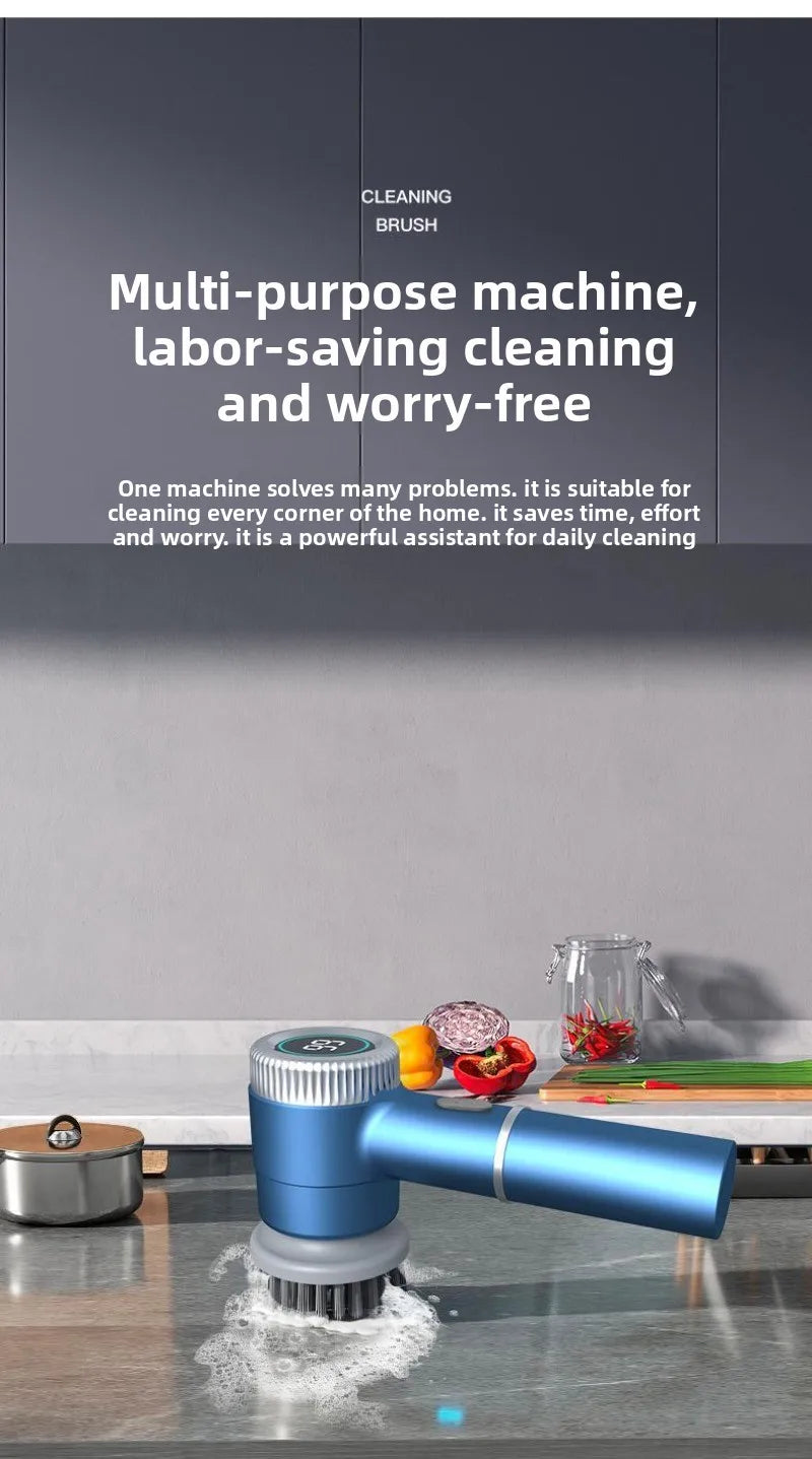 Multifunctional Electric Cleaning Brush Wireless Household Washing Pot Dishwashing Shoe Artifact Bathroom Electric CleaningBrush