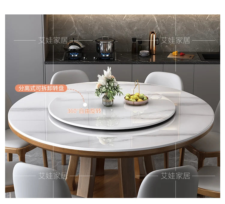 Marble Round Dining Table Nordic Luxury Style Minimalist Modern Dining Table Legs Space Savers Mesa Comedor Home Furniture
