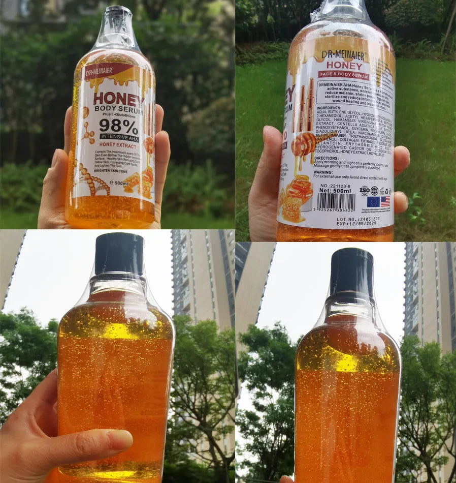 Super 500ml Honey Body Serum Moisturizing All Over Serum, Face, Neck & Area, Moisturize, Replenish & Protect Tightens & Smooths