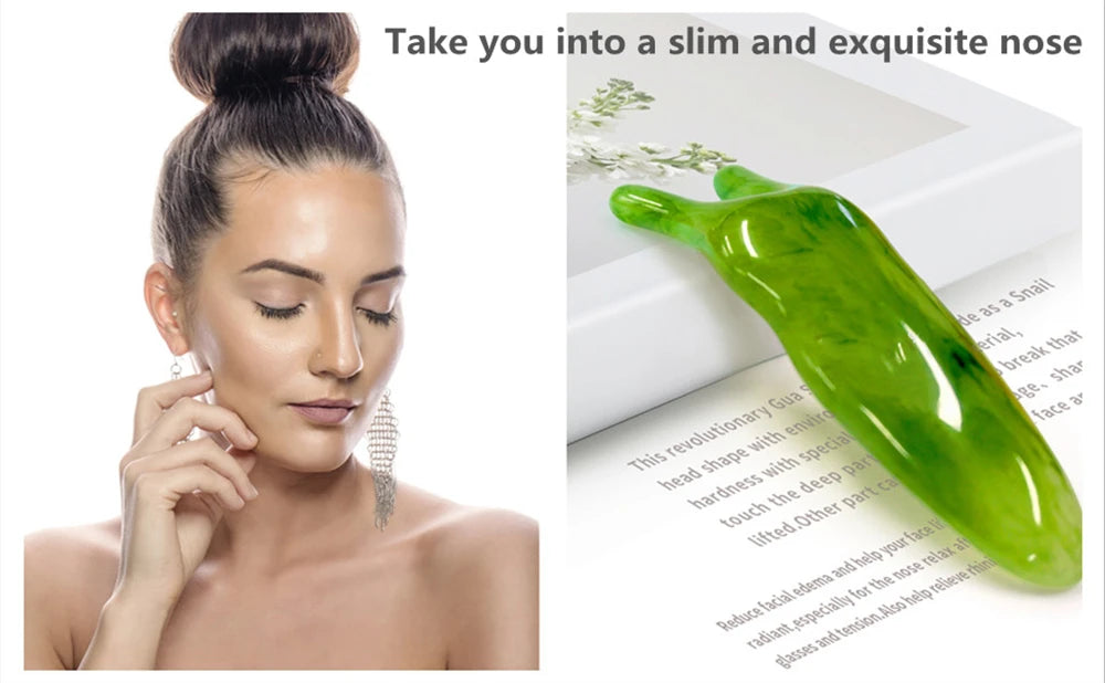 Gua Sha Facial Tools, Guasha Tool for Face, Massage Tool for Nose, Face and Body, Relieve Rhinitis, Tensions & Reduce Puffiness