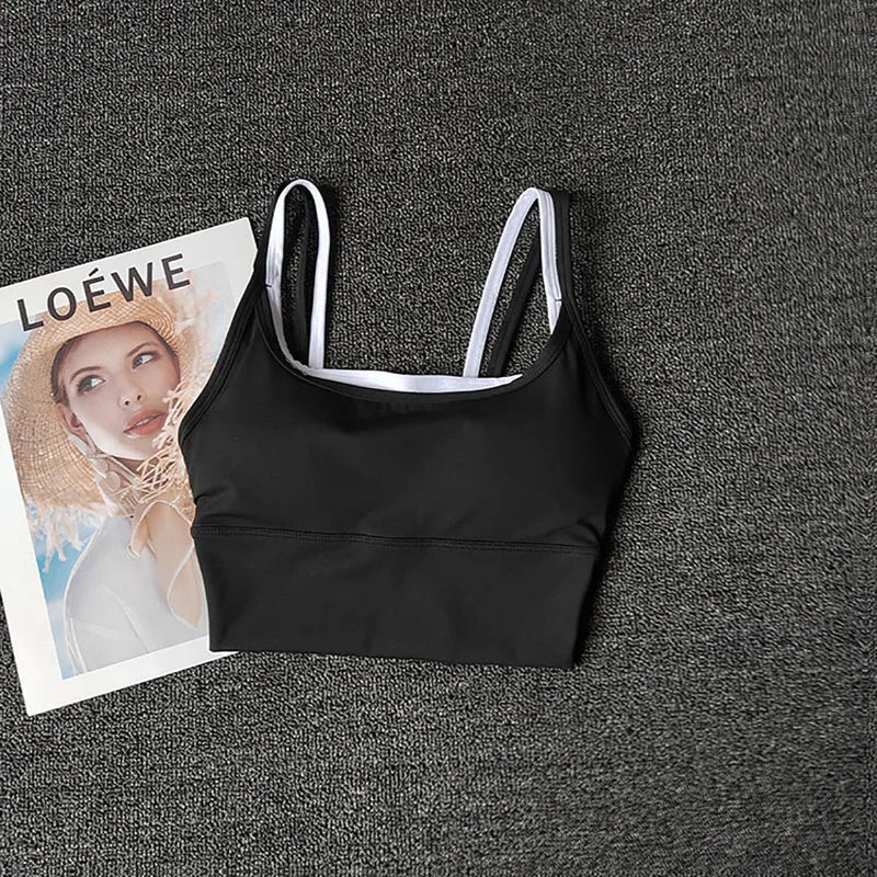 Women Breathable Sports Bra Shockproof Fitness Tops Push Up Gym Crop Top Brassiere Sport Bras Gym Workout Top Seamless Yoga Bra