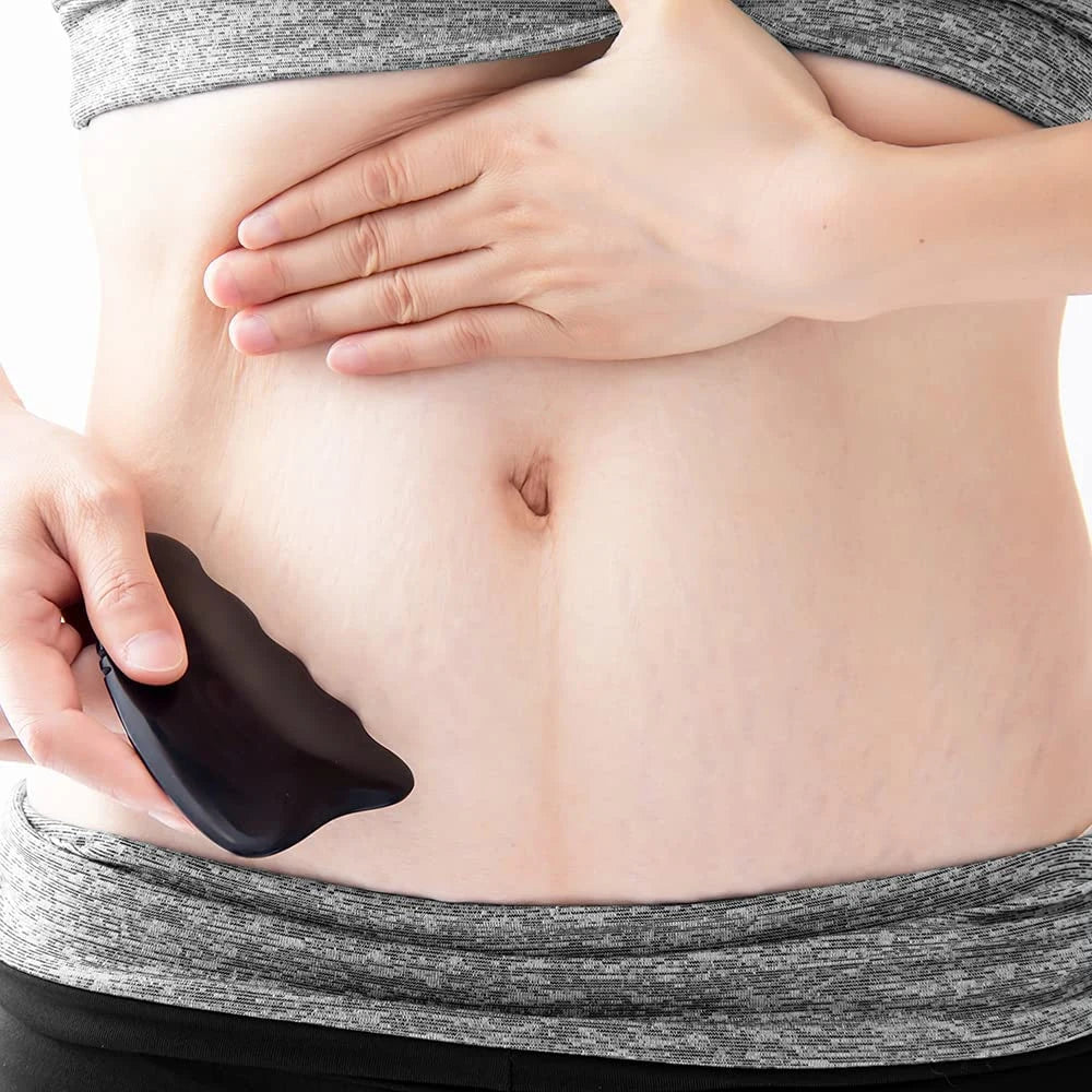 Gua Sha Facial Body Massage Tools,Unique 9-Edge Gua Sha Bian Stone,3D Gua Sha Stone with Ridges,Gua Sha Scraping Massage Tool