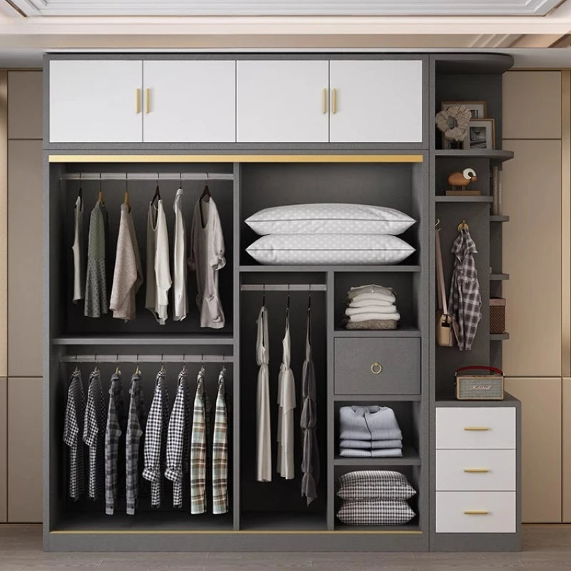 European Home Wardrobe Storage Organizer Bedroom Multifunction Wardrobe Apartment Organization Szafki Do Salonu Furniture