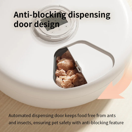 Smart Automatic Pet Feeder Wet Dry Food Dispenser 6 Meals Smart Cat Feeder Kibble Dispenser For Cat Dog Pets Supply Bowl