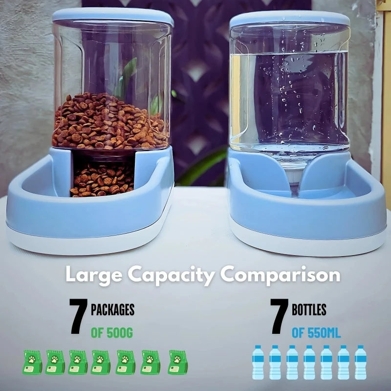 ￥Auto Smart Feeder with Water Dispenser｜6L Dual Tanks, Chew-Proof ABS Case, APP Control & Low-Food Alert (Durable Home Solution)