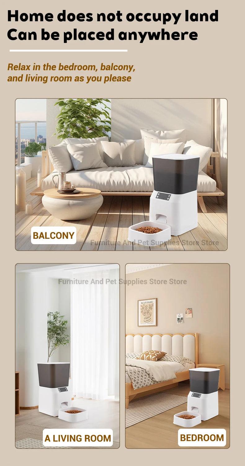 4.5L Smart pet feeder automatic cat feeder dog slow feeder timed and quantified automatic cat food dispenser cat and dog bowl