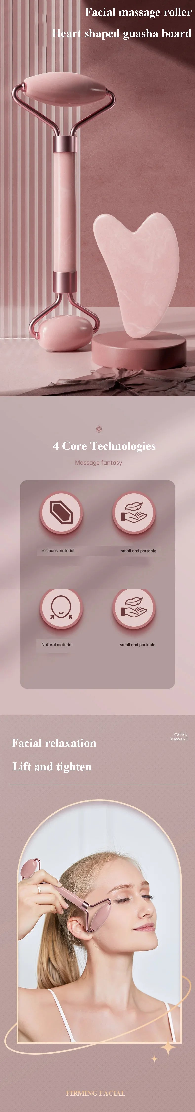 Gua Sha Massage Board Neck Anti Wrinkle Massager Tool Facial Skin Lifting Anti-Wrinkle Beeswax Stone Scraping Massager