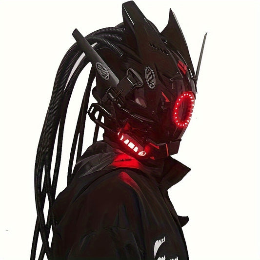 Cyberpunk cool science fiction futuristic LED masks, Halloween role-playing photo props, bar clubs, party supplies, stage performance accessories, role-playing photo pillars, bar club carnival party supplies, gifts and collec