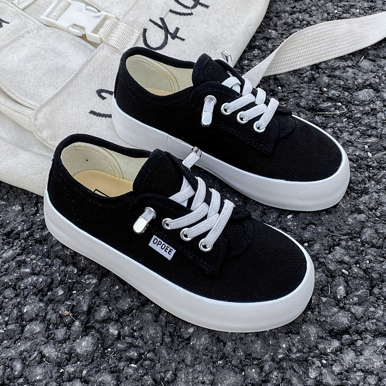 Kids' Comfy Skate Sneakers - Breathable, Non-Slip, Trendy Solid Shoes for Outdoor Activities, Casual Wear, and Everyday Fun - Durable, Easy to Clean, and Perfect for Boys' Active Lifestyle