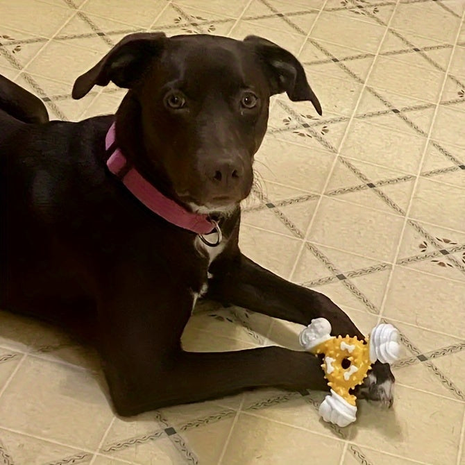 Durable Dog Chew Toy for Teeth Cleaning - Bite-Resistant Nylon Dental Stick with Interactive Puzzle Design, Ideal for Small to Medium Breeds, Promotes Healthy Chewing and Play, Dog Toys for Aggressive Chewers