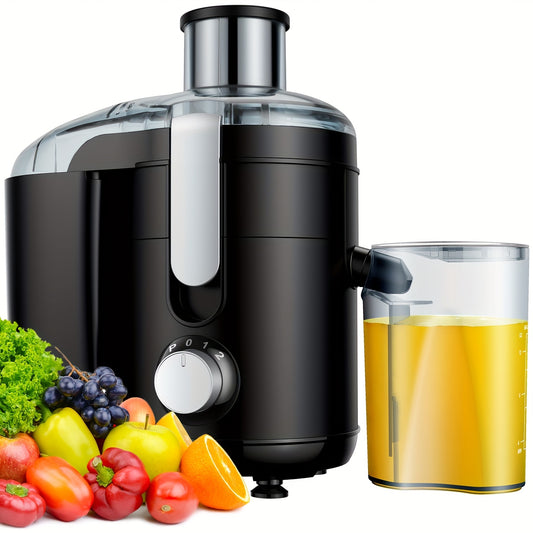 GDOR 600W High-Speed Centrifugal Juicer, 2.5" Wide Chute, 15oz Large Capacity | Easy Clean & Dishwasher Safe, BPA-Free | Compact Design for Fresh Juice, Fruits & Vegetables, Space-Saving Black & Transparent (Ideal for Healthy
